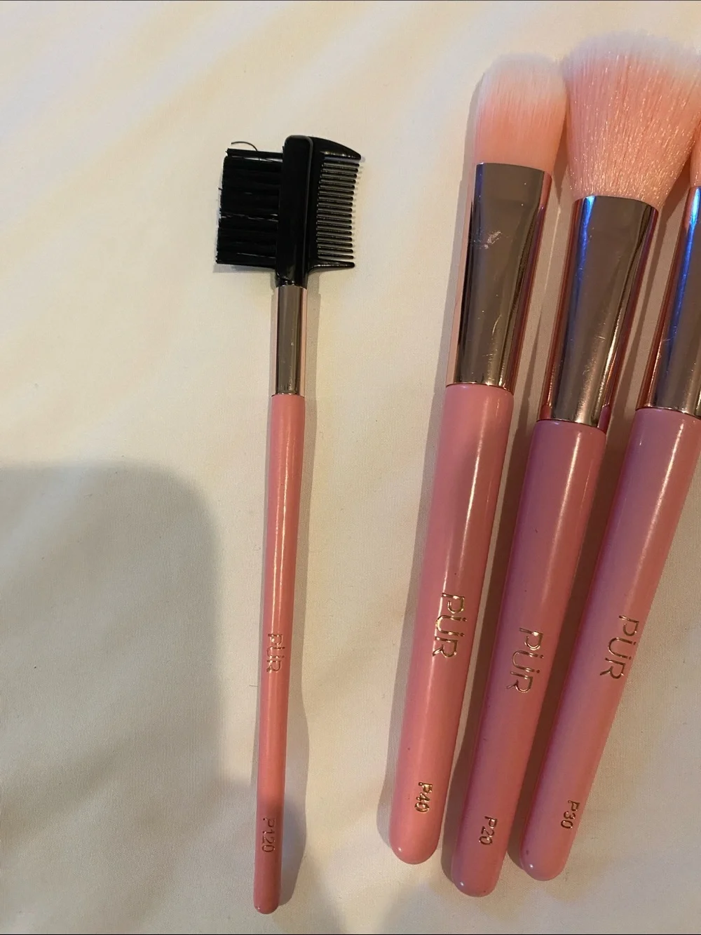 Pur Pink 7-Piece Makeup Brush Set with Soft Bristles - new without tags